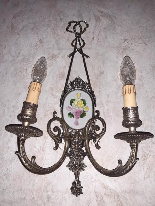 2 verzilverde wandlichten, Antiek en Kunst, Antiek | Verlichting, Ophalen