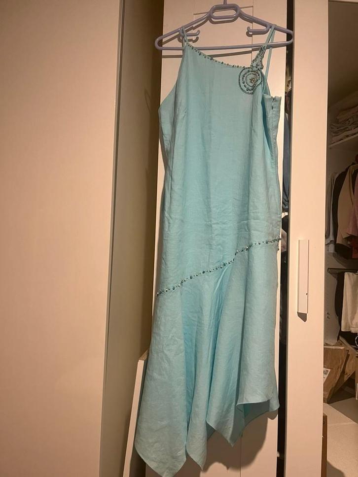 Jurk van linnen en ramee, Kleding | Dames, Jurken, Zo goed als nieuw, Ophalen of Verzenden