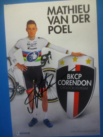 wielerkaart  2016 wk bkcp  mathieu van der poel signe, Envoi, Comme neuf
