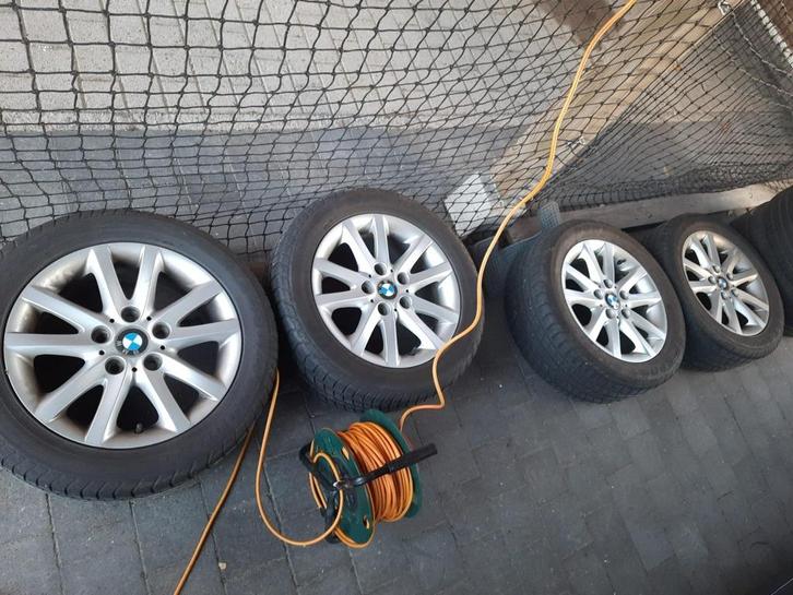 16 inch alu velgen BMW E46 3 serie met Dunlop banden, Auto-onderdelen, Banden en Velgen, Velg(en), Zomerbanden, 16 inch, 225 mm