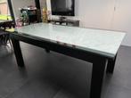 Eettafel-marmer/ hout/ glas (188L x 96W x 80H cm), 150 à 200 cm, Cinq personnes ou plus, Comme neuf, Enlèvement