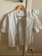 Witte en gouden blouse van H&M met strikstrik maat S, Kleding | Dames, Blouses en Tunieken, Ophalen of Verzenden, Wit