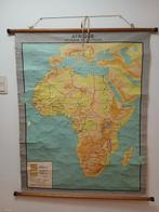 Vintage schoolkaart afrika, Antiek en Kunst, Antiek | Schoolplaten, Ophalen of Verzenden