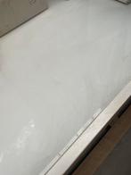 Toonzaalmodel tafel wit met melkglas blad, Huis en Inrichting, Ophalen, Zo goed als nieuw