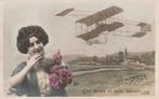 FANTASIE - Mooi meisje en Vliegtuig, Gelopen, Overige thema's, Voor 1920, Verzenden