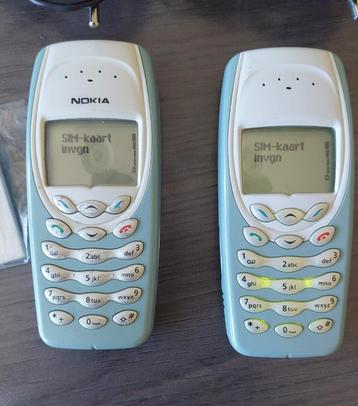 NOKIA 3410 x2 + opladers + reserve batterij beschikbaar voor biedingen