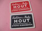 2 oude speelkaarten Beke hout , Uitkerke Blankenberghe (95), Verzamelen, Speelkaarten, Jokers en Kwartetten, Ophalen of Verzenden