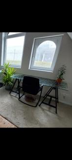 Glazen bureau, Huis en Inrichting, Bureaus, Ophalen, Zo goed als nieuw, Bureau