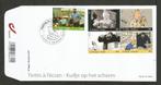 FDC Postzegels Kuifje op het scherm (Hergé), Verzenden, 1e dag stempel, Postfris