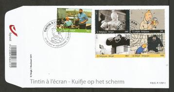 FDC Postzegels Kuifje op het scherm (Hergé) beschikbaar voor biedingen