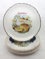 porseleinen kaasborden met goudfilet, Antiek en Kunst, Ophalen of Verzenden