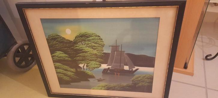 Japans schilderij met signatuur, Antiek en Kunst, Kunst | Schilderijen | Klassiek, Ophalen