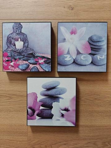 Kadertjes 3-delig thema Boeddha/ZEN beschikbaar voor biedingen