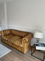 Mooie Chesterfield, Huis en Inrichting, Zetels | Zetels en Chaises Longues, Gebruikt, Leer, Ophalen, Driepersoons