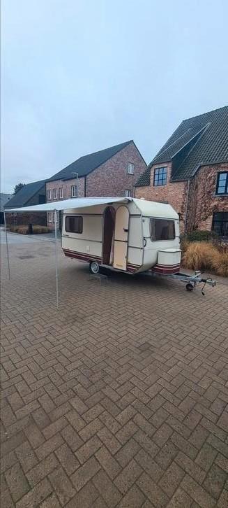 KIP Classic mtm 750kg met luifel, Caravans en Kamperen, Caravans, Particulier, tot en met 4, 500 - 750 kg, Standaardzit, Kip, 2 aparte bedden