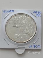 Belgique 1980 – 500F plaqué argent – version FR, Postzegels en Munten, Munten | België, Ophalen of Verzenden, Verzilverd, Zilver