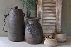 Oude Himachal pot Nepalese kruik met deksel/etnische ketting, Huis en Inrichting, Woonaccessoires | Vazen, Overige materialen