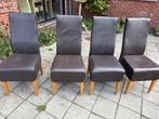 Eettafel / eetkamer stoelen bruin - 4 stuks, Huis en Inrichting, Ophalen, Zo goed als nieuw, Bruin