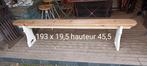 Grote houten bank 193 x 19,5 Hoogte 45,5, Antiek en Kunst, Ophalen