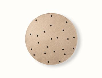 Ferm Living Jute carpet/tapijt - black dots, Enlèvement, Neuf