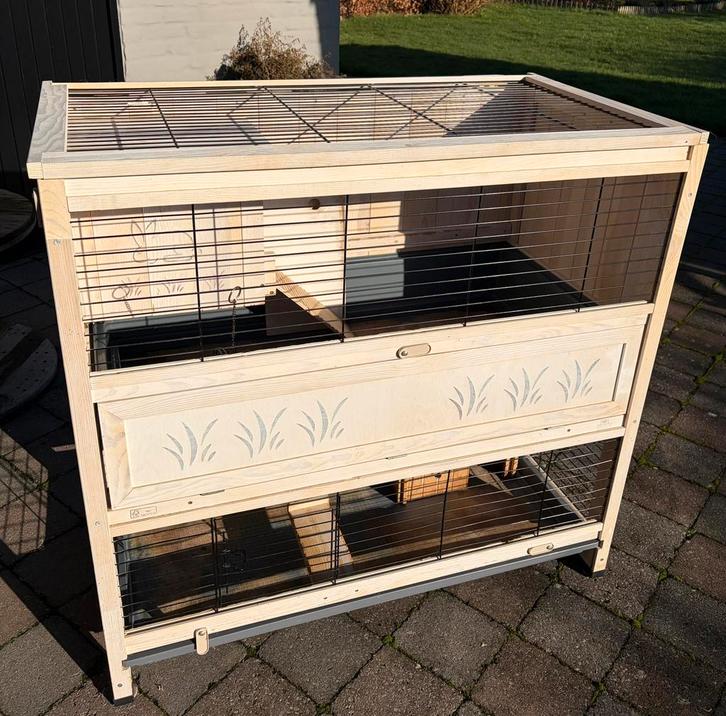 Cavia / konijnen kooi., Dieren en Toebehoren, Knaagdieren en Konijnen | Hokken en Kooien, Gebruikt, Hok, 90 cm of meer, 75 tot 110 cm