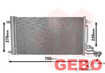 Audi A1 2010 t/m 2014 radiateur airco condensor 6C0 816 411 