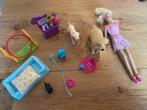 Barbie  hond en haar 3 puppy's, Kinderen en Baby's, Ophalen of Verzenden, Gebruikt, Barbie