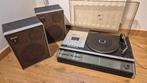 Philips platenspeler & radio & casetterecorder 953 + 2 boxen, Enlèvement, Utilisé, Tourne-disque, Philips