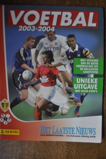PANINI LEEG ALBUM + 216 STICKERS VOETBALCOMPETITIE 2003/04 beschikbaar voor biedingen