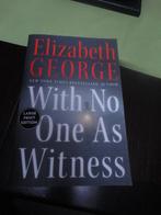 With No One As Witness. Grote Letter Print. Lynley, nieuw, Boeken, Ophalen of Verzenden, Nieuw, Tv-bewerking