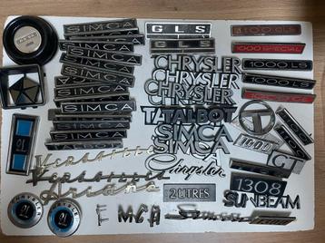 Emblemen van Simca, Talbot en Chrysler., Enlèvement ou Envoi, Chrysler