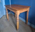 Petite table en bois/pin, vintage/rustique, pied tournés, Enlèvement, Utilisé, Bureau