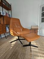 Bolia leder cognac fauteuil Saga met voetenbank, 75 à 100 cm, Enlèvement, Cuir, 75 à 100 cm