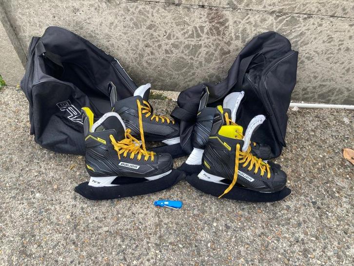 Ijsschaatsen Schaatsen Bauer met zak en bescherming, 42/43, Sport en Fitness, Schaatsen, Zo goed als nieuw, IJshockeyschaatsen