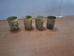 4 bloempotjes, Ophalen of Verzenden, Zo goed als nieuw, Rond, Binnen