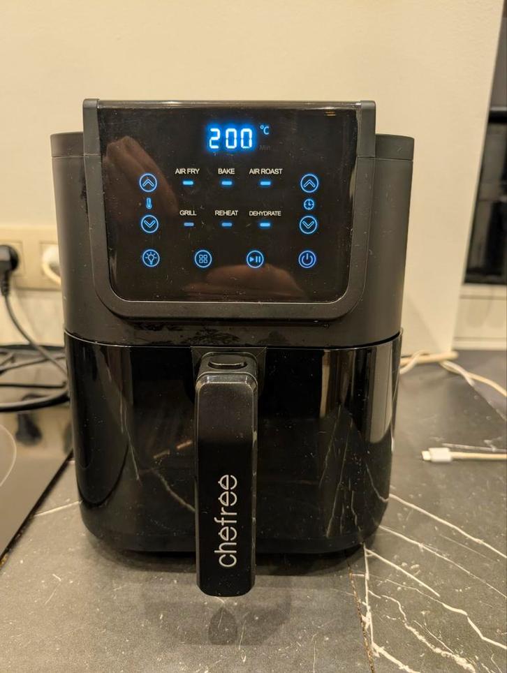 CHEFREE 1500 WATT airfryer - 200 GRADEN - 5 liter, Elektronische apparatuur, Airfryers, Zo goed als nieuw, Ophalen