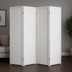 Kamerscherm Paravent Hout Wit 3, 4 of 5 panelen, Envoi, Neuf