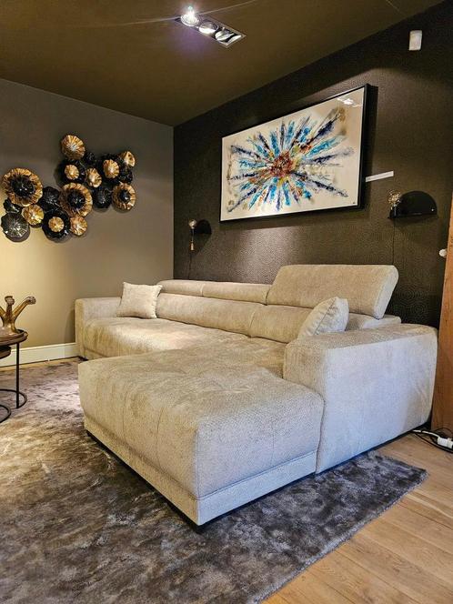 Zetel met longchair, Huis en Inrichting, Zetels | Zetels en Chaises Longues, Nieuw, Stof, Ophalen