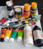 Lot de peintures tempera, acrylique et huile, Ophalen of Verzenden, Gebruikt, Overige typen