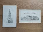 2x Kortrijk uit 1876, Antiek en Kunst, Ophalen of Verzenden