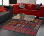 Glazen salontafel, Huis en Inrichting, Tafels | Salontafels, Ophalen, Gebruikt, 50 tot 100 cm, Vierkant