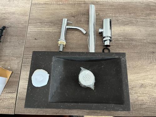 Granieten lavabo voor badkamer/toilet NIEUW!, Doe-het-zelf en Bouw, Sanitair, Nieuw, Wastafel, Chroom, Steen, Ophalen
