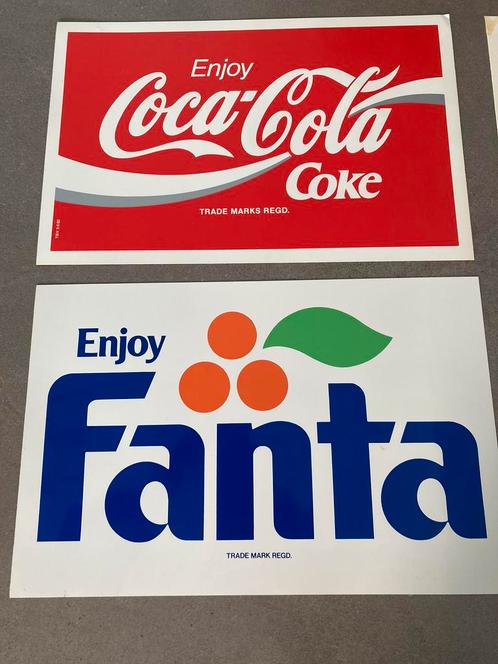 4 Stickers Coca-cola en Fanta, Verzamelen, Stickers, Zo goed als nieuw, Ophalen of Verzenden