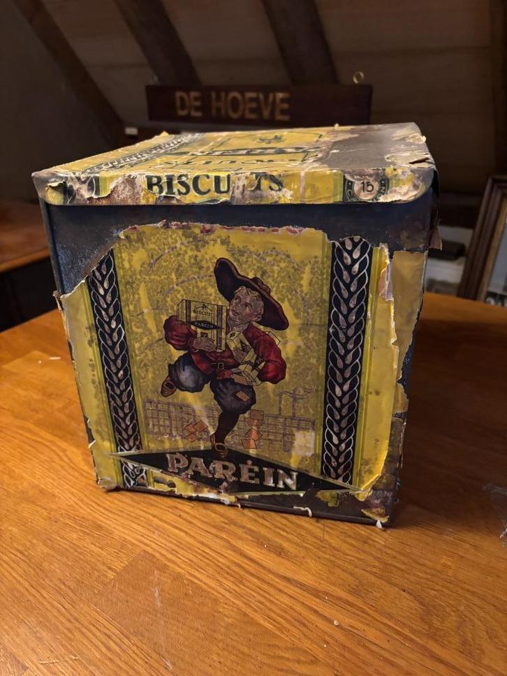Blikken koekendoos Parein Antwerpen, Verzamelen, Blikken, Gebruikt, Koek(jes), Overige merken, Ophalen