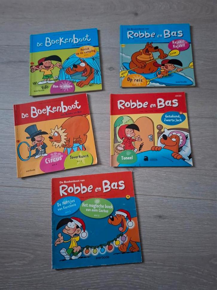 Boekjes Robbe & Bas, Boeken, Kinderboeken | Jeugd | onder 10 jaar, Gelezen, Ophalen of Verzenden