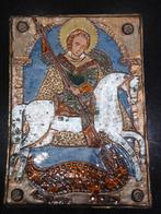 L céramique murale Saint Michel tuant le dragon terre-cuite, Enlèvement ou Envoi