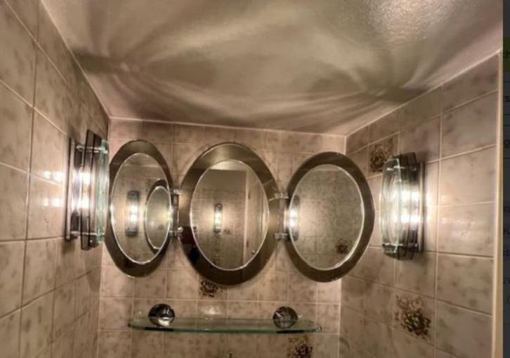 vintage spiegel designer Ingrand Fontana Arte space age, Verzamelen, Retro, Huis en Inrichting, Ophalen