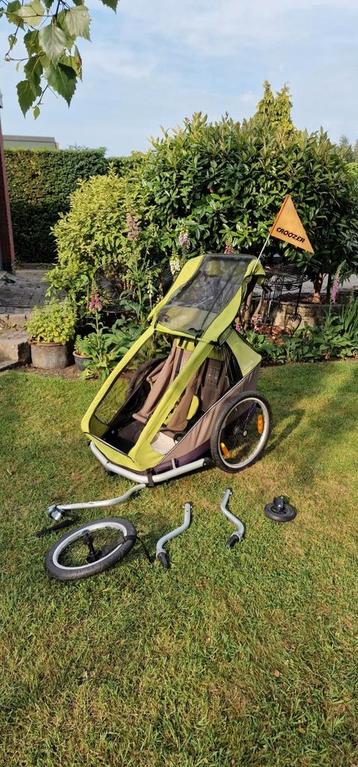 Croozer fietskar voor 2 kids, Fietsen en Brommers, Fietsaccessoires | Aanhangwagens en Karren, Ophalen, Gebruikt