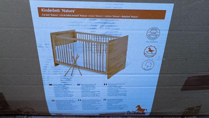 Lit enfant Pinolino 'Natura', Kinderen en Baby's, Kinderkamer | Bedden, Gebruikt, 140 tot 160 cm, 70 tot 85 cm, Lattenbodem, Matras