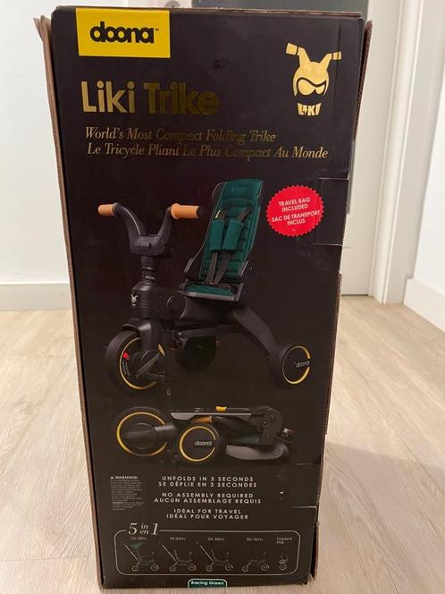 Doona Liki Trike S5 Deluxe Racing Green, Fietsen en Brommers, Fietsen | Driewielers, Zo goed als nieuw, Duwstang, Verstelbare zitting